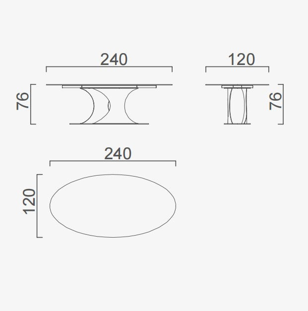 Трапезна маса «Loop Ceramic» с керамичен плот