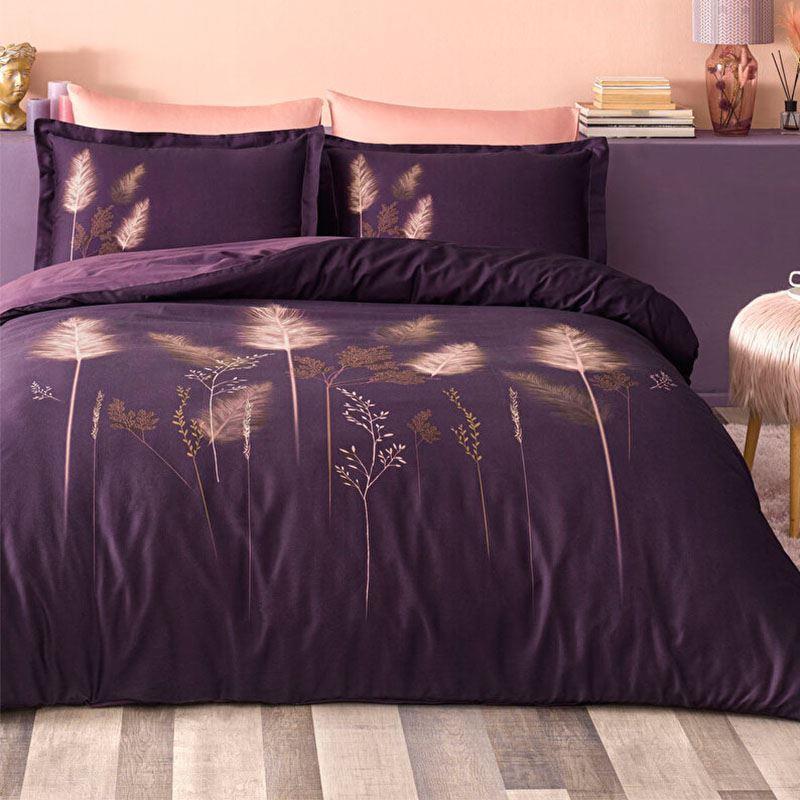 Двоен спален комплект «Pastoral Murdum Soft Leaf» - 6 части, памучен сатен