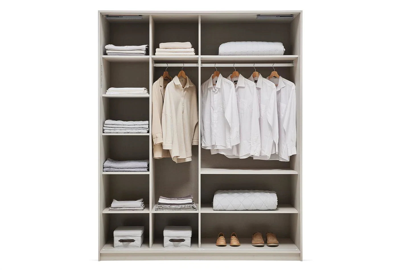 Гардероб с плъзгащи врати «Loreto» с огледална врата, ширина 180см