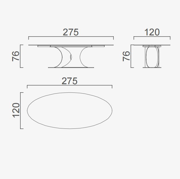 Трапезна маса «Loop Ceramic» с керамичен плот