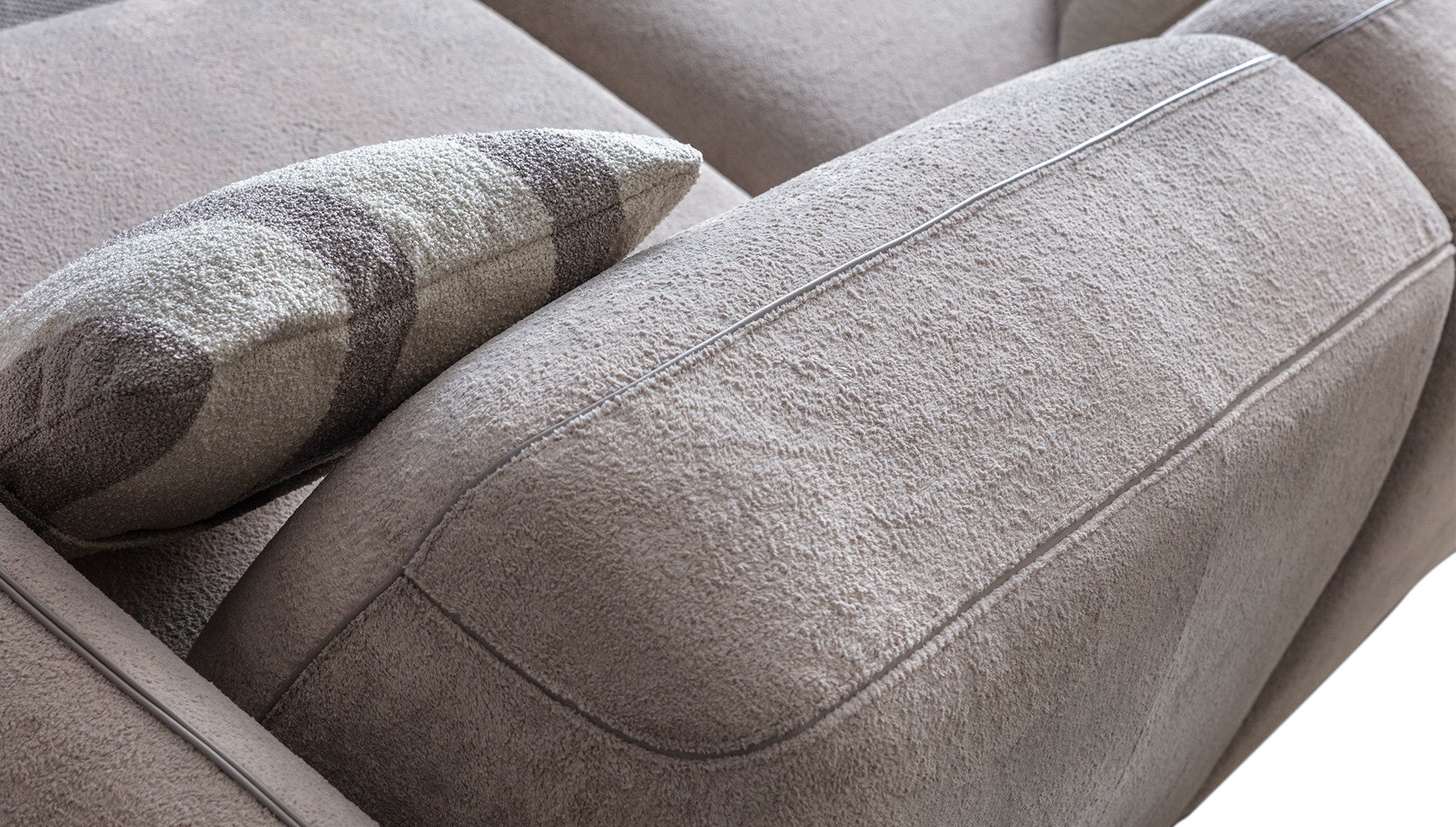 Триместен разтегателен диван «Zenith» + 3 декоративни възглавници, ширина 232см