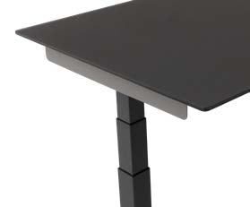 Бюро «Joy» с регулируема височина, стъклен плот, размер 160х80х83см