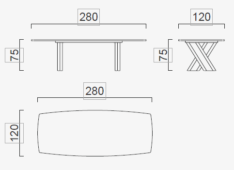 Трапезна маса «Minera Cross» с керамичен плот