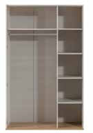 Гардероб «Bohem Young» с огледална врата, лост за закачалки, рафтове, ширина 133см