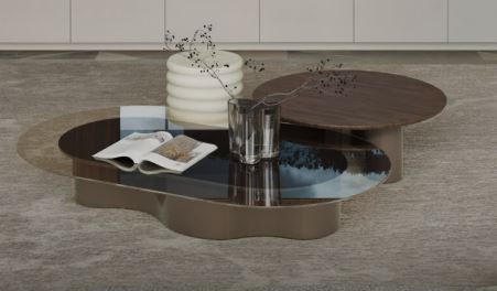 Холна маса «Pera» с естествен фурнир, размер 90х30х90см