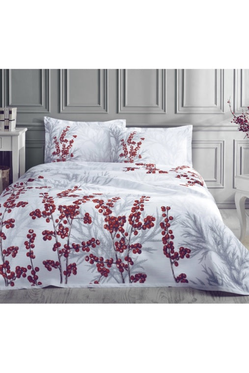 Двоен спален комплект «Kokina» с покривало, 6 части, памук
