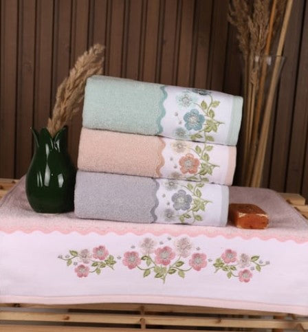 Комплект хавлии «Salvia» - 4 части, памук, размер 50х85см