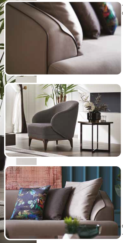 Tриместен диван «Talin» + декоративни възглавници, ширина 252см