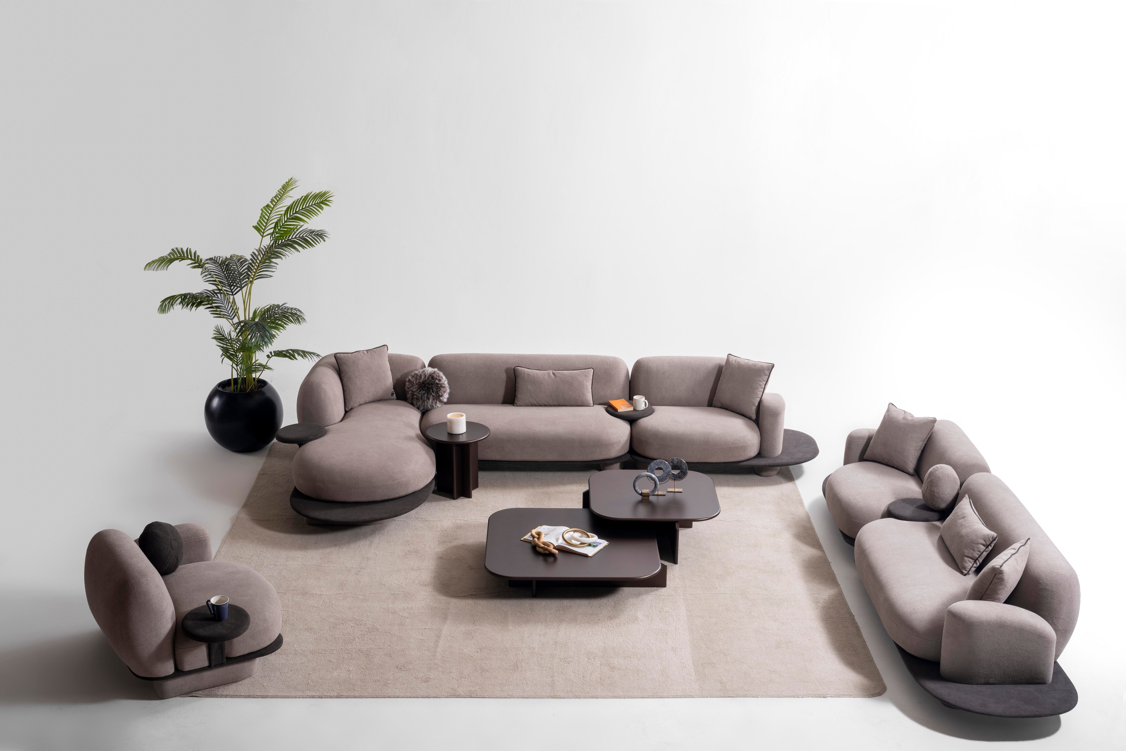 Ъглов диван «Bonbon Relax» + три декоративни възглавници, ширина 395см