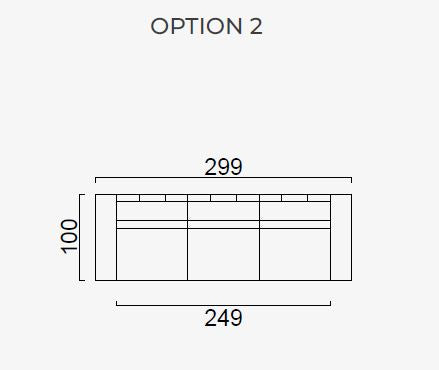 Триместен разтегателен диван «Air Cavalli Relax» - Опция 2, декоративни възглавници, ширина 299см