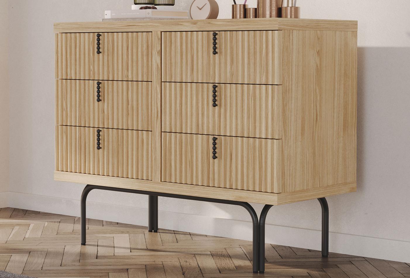 Скрин «Austin Oak» с шест чекмеджета, размер 103х81х48см