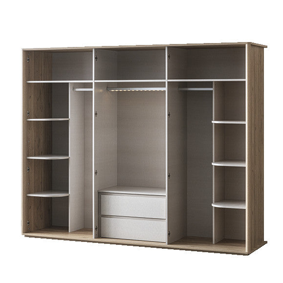 Шесткрилен гардероб «Mona» стъклени врати, ширина 268см