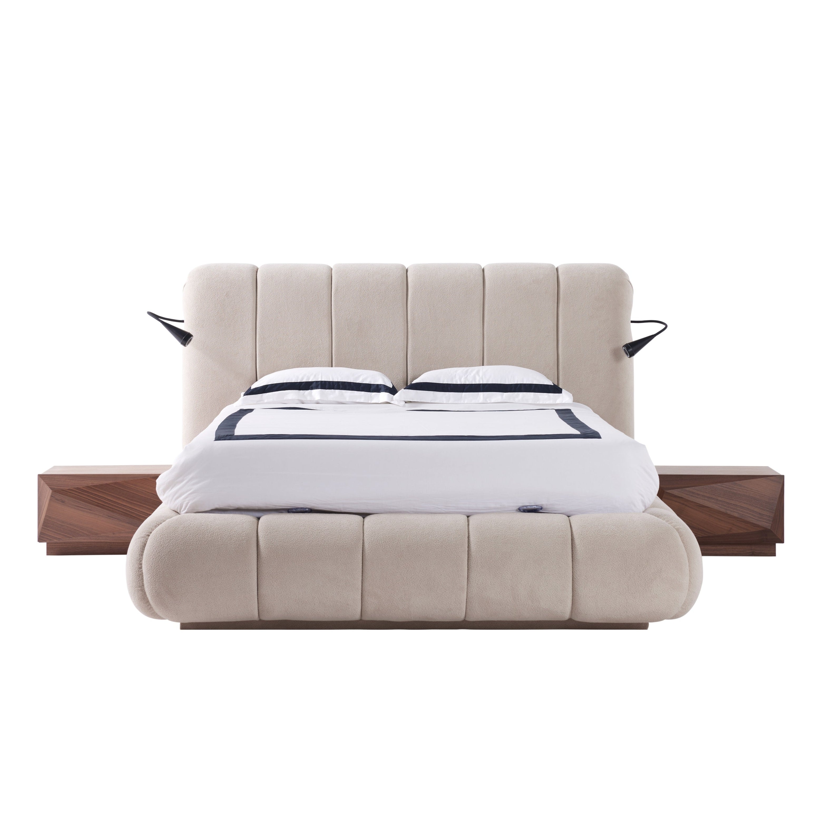 Тапицирано легло «New Carisma» + осветление - с място за съхранение, повдигащ механизъм