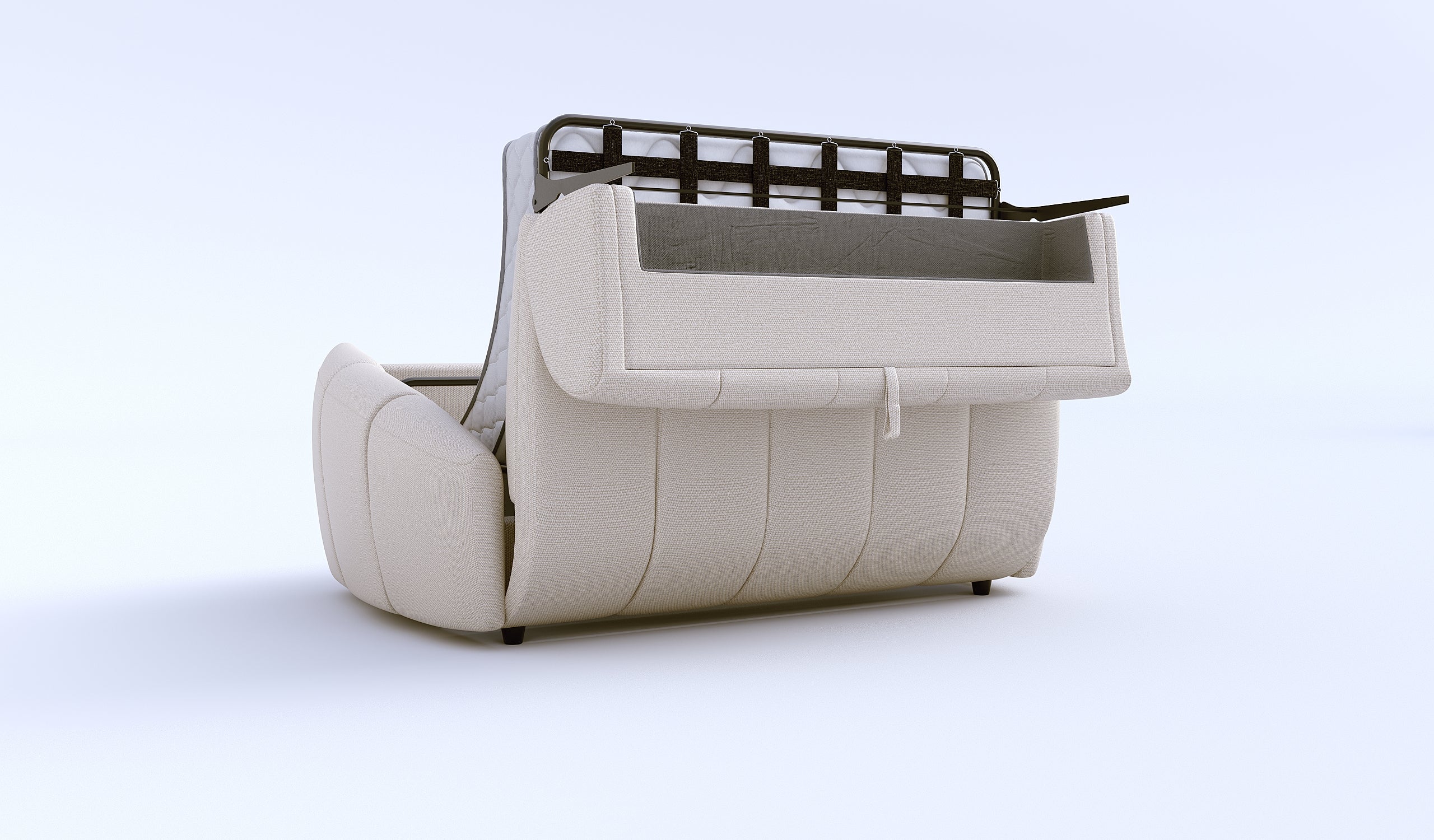 Триместен разтегателен диван - легло «Melody» с ширина 215см