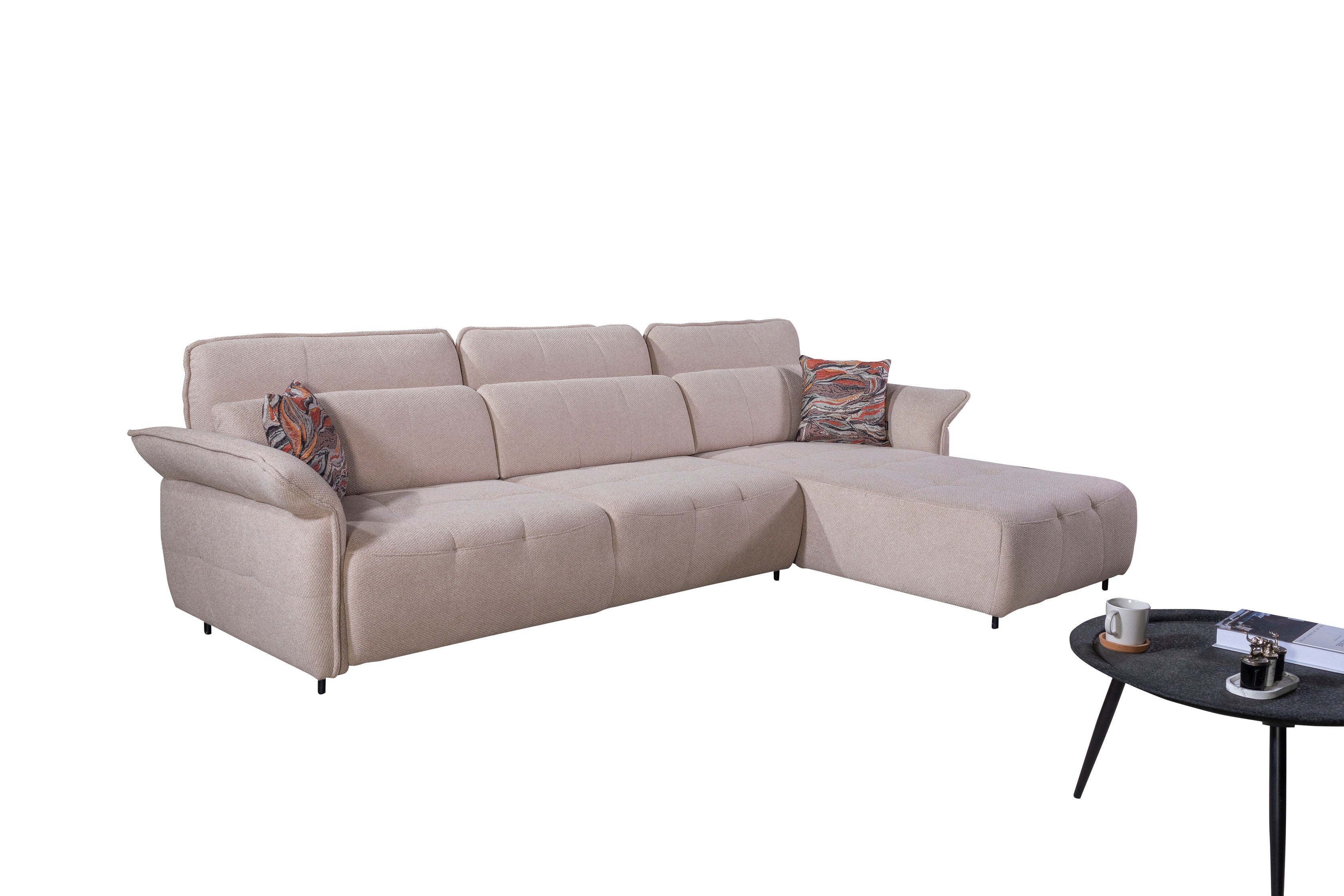 Ъглов разтегателен диван - легло «Como Relax» + две декоративни възглавници, ширина 320см