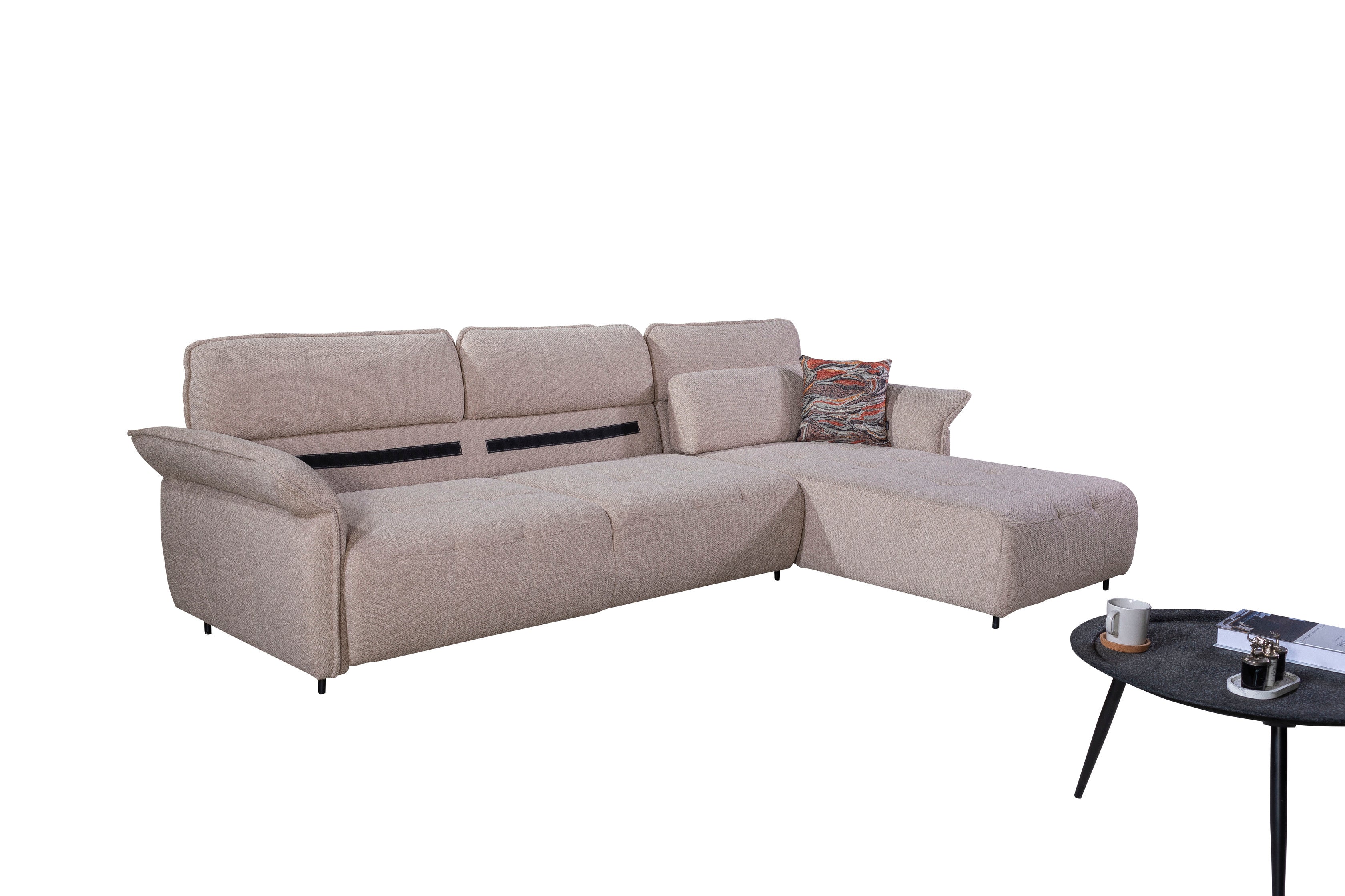 Ъглов разтегателен диван - легло «Como Relax» + две декоративни възглавници, ширина 320см