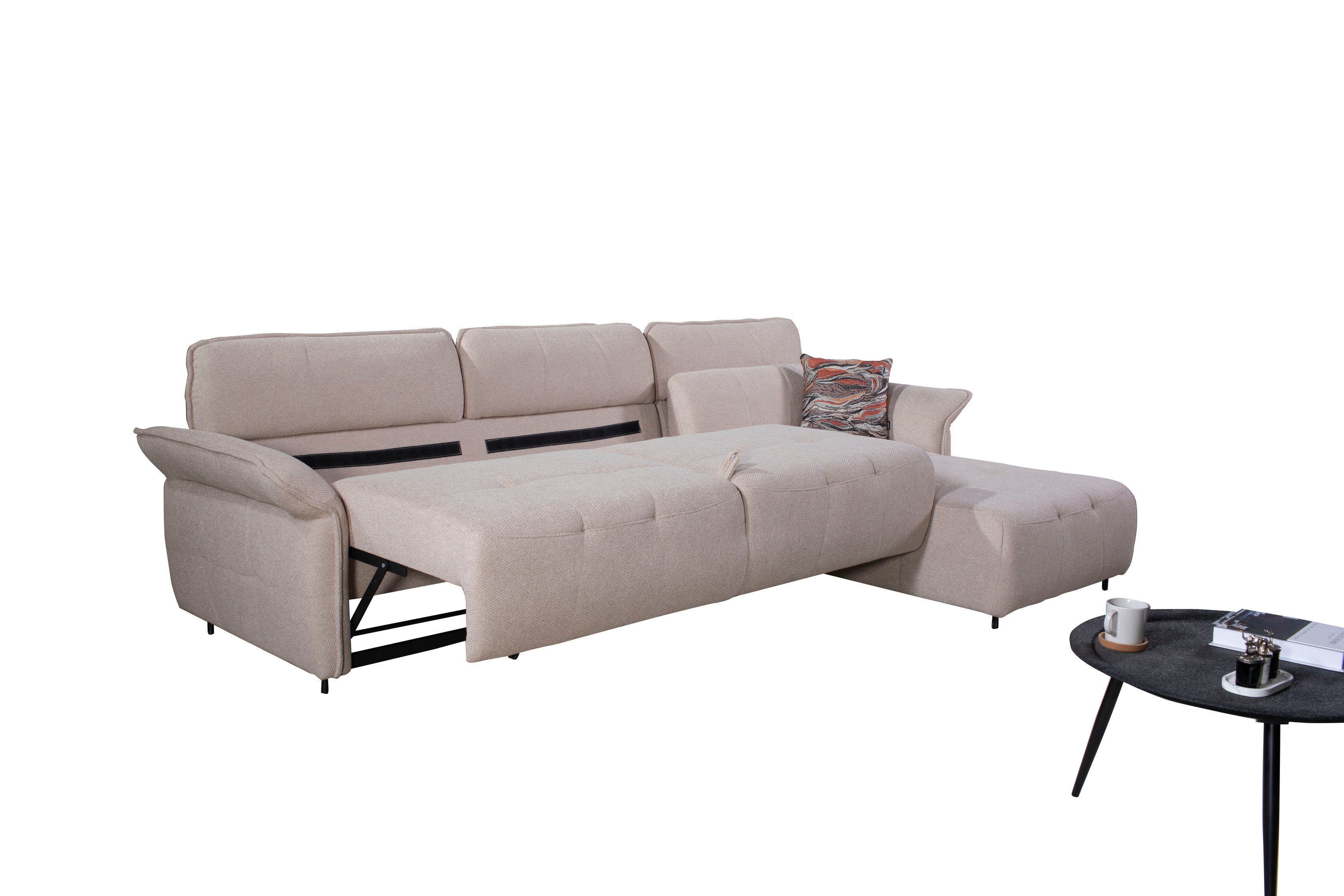 Ъглов разтегателен диван - легло «Como Relax» + две декоративни възглавници, ширина 320см