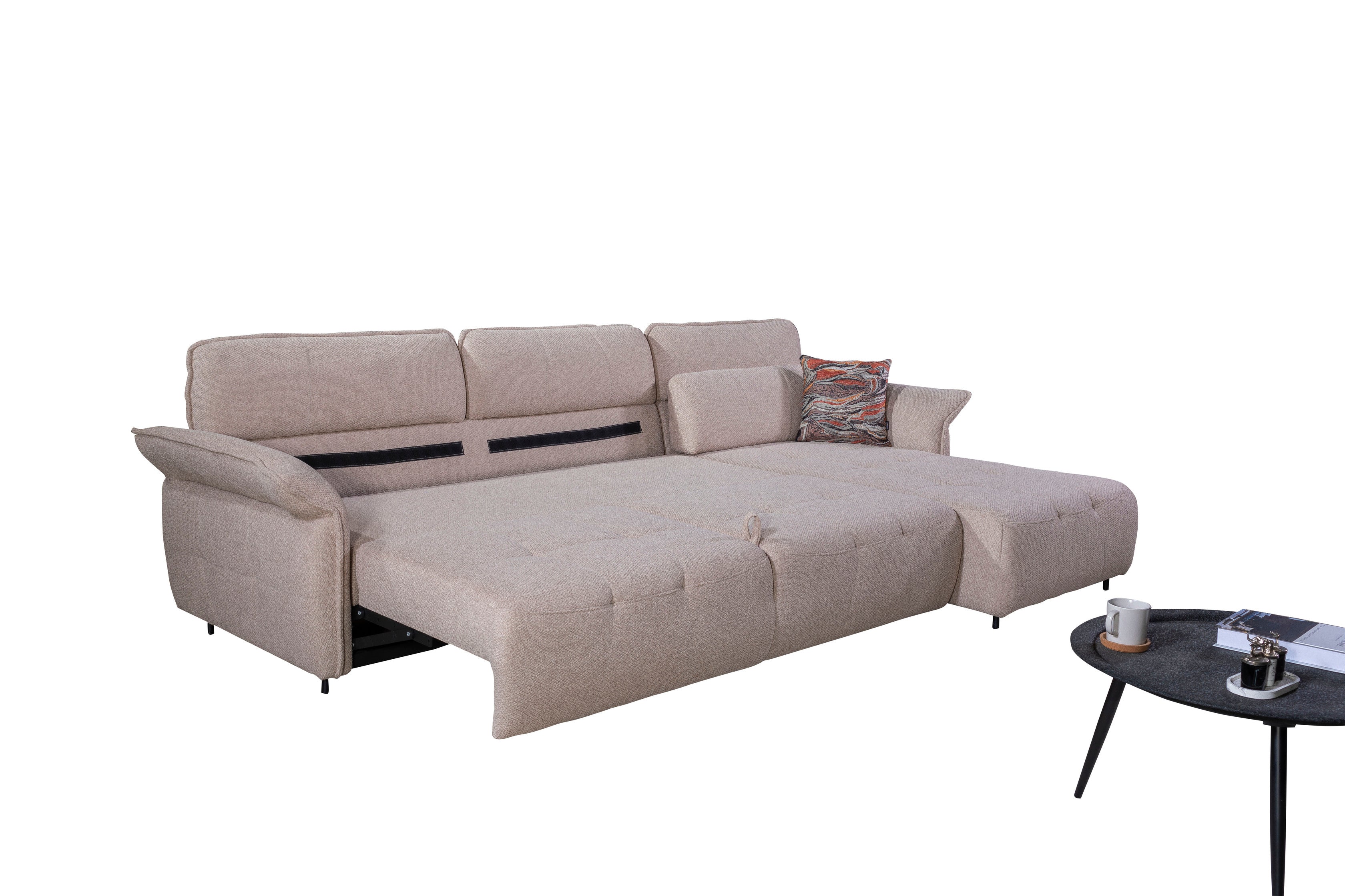 Ъглов разтегателен диван - легло «Como Relax» + две декоративни възглавници, ширина 320см