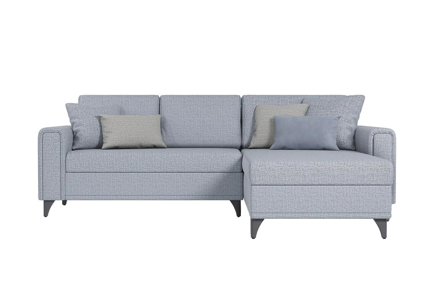 Ъглов разтегателен диван - легло «Maris» + пет декоративни възглавници, ширина 257см