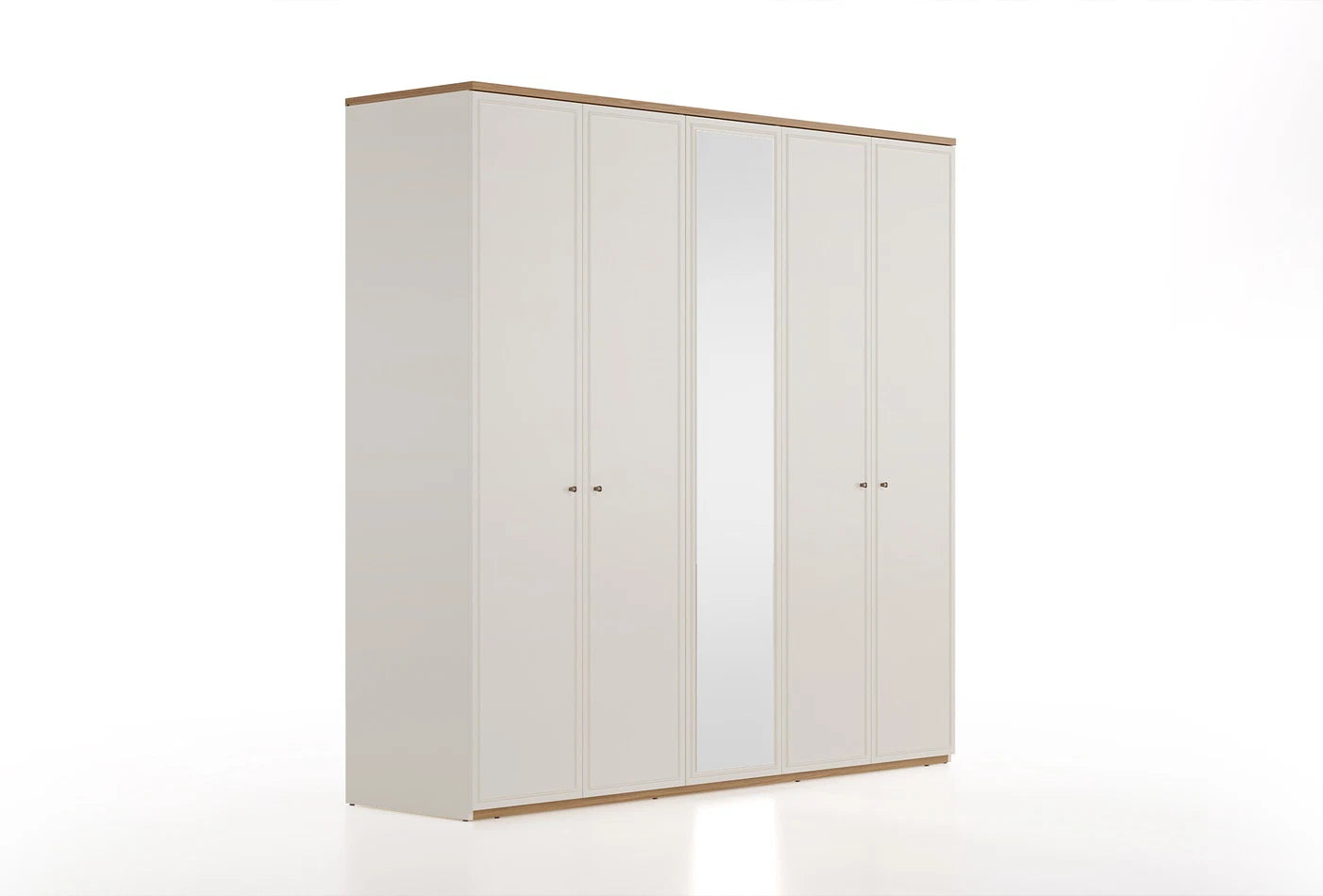 Петкрилен гардероб «Marsana» - огледало, ширина 227см