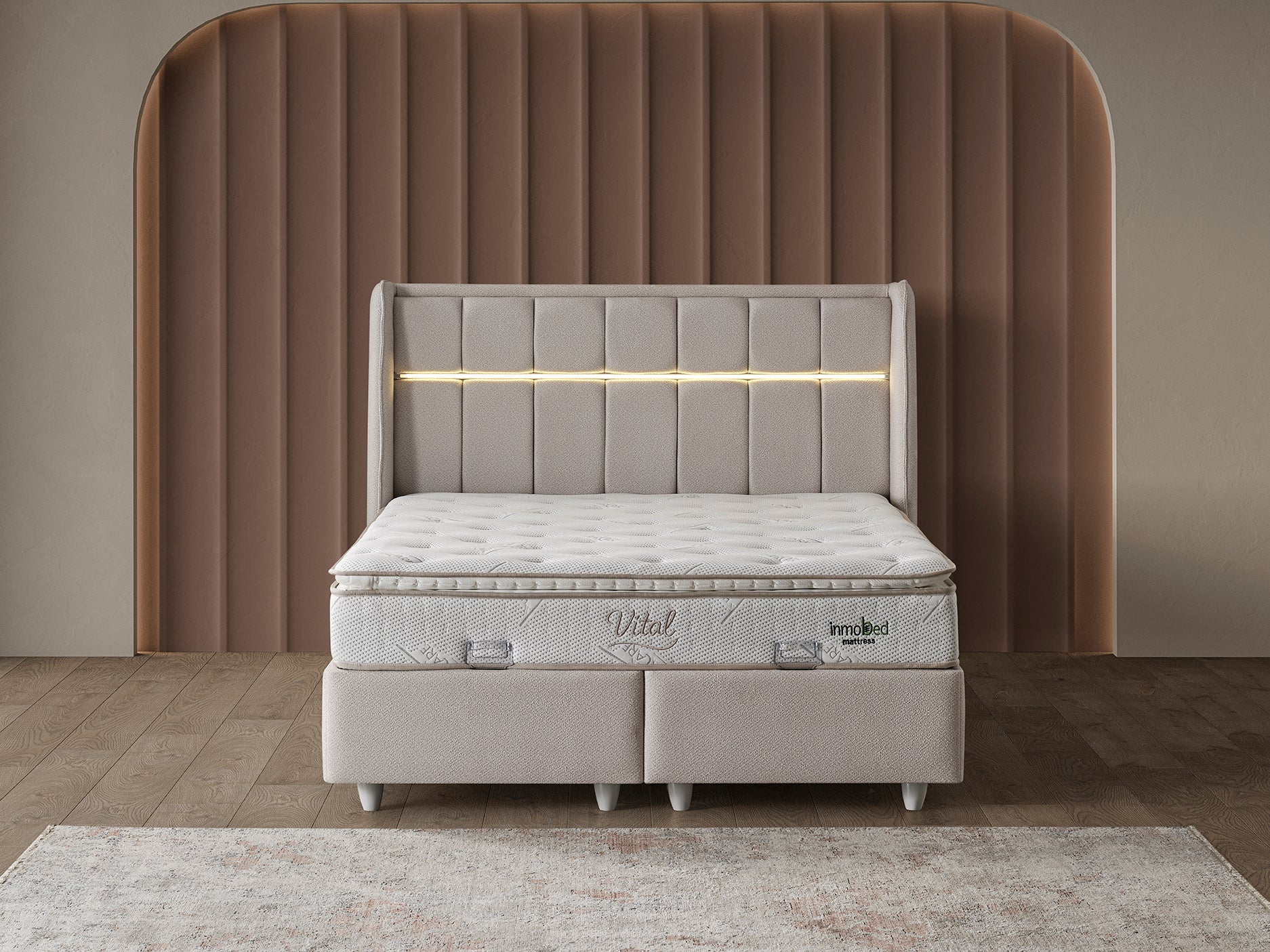 Матрак «Vital» с покет пружинна система, Roll Pack форма, 27 см