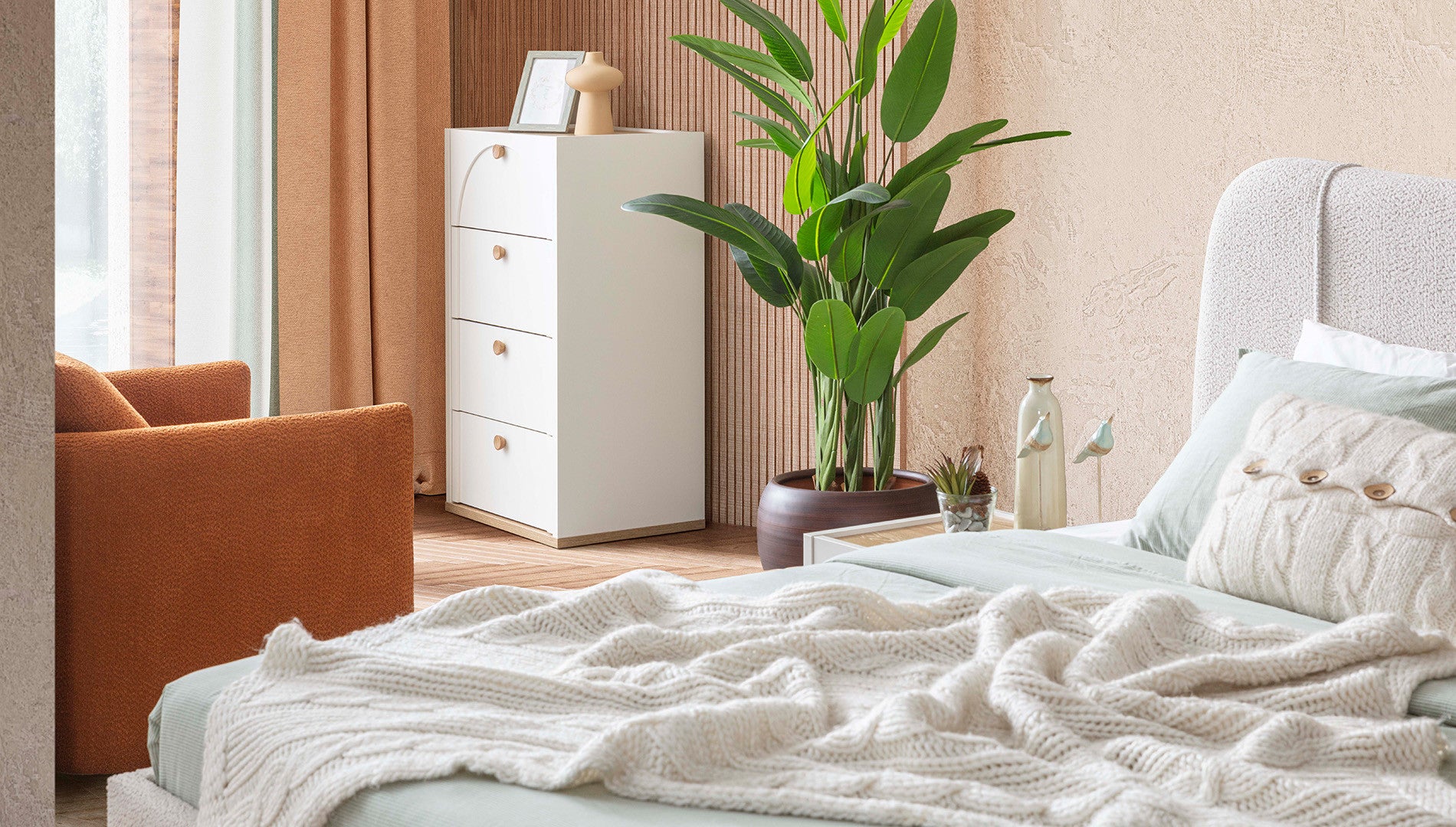 Скрин «Granada» с четири чекмеджета, размер 60х105х45см