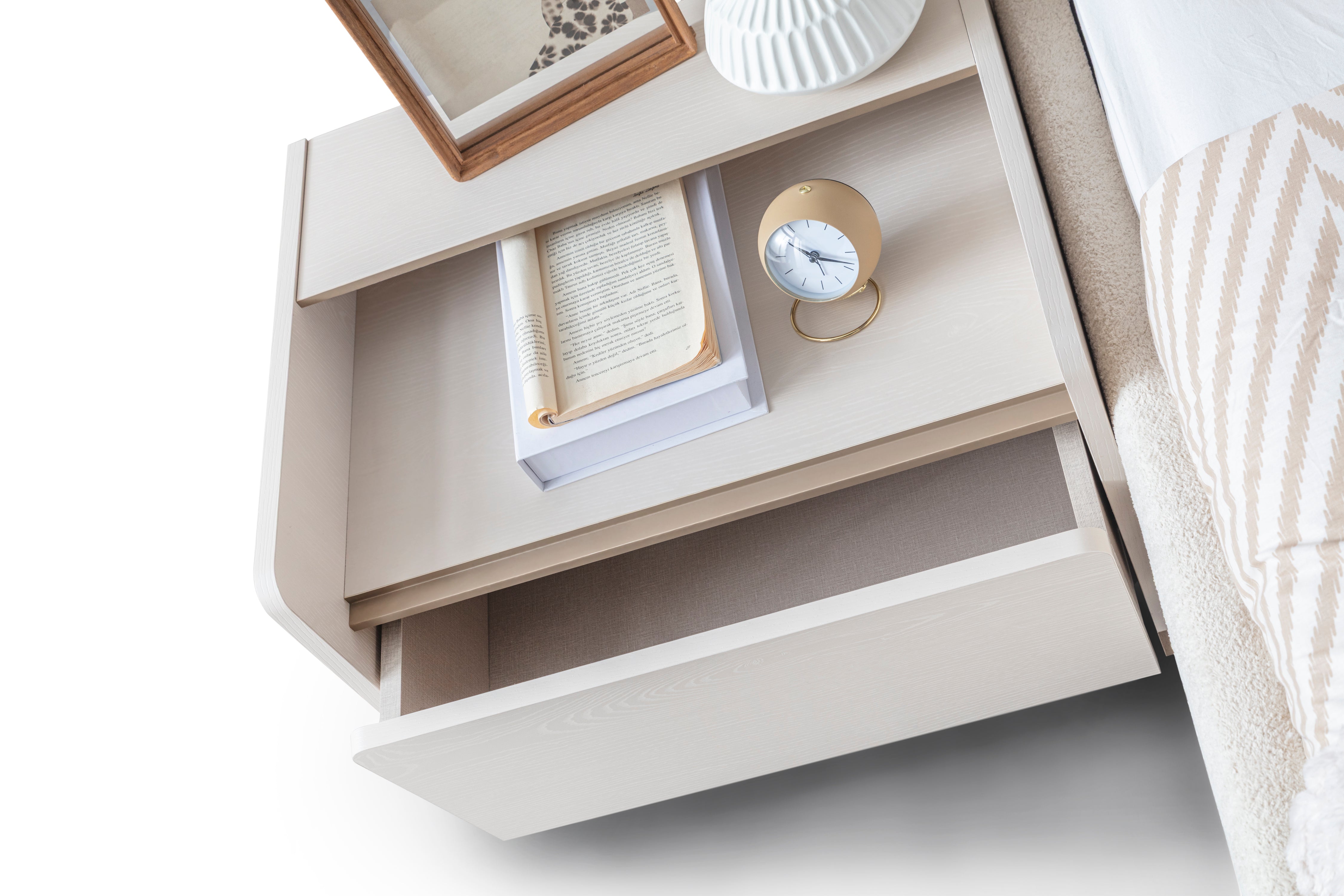 Нощно шкафче «Japandi» + чекмедже, размер 60х43х47см