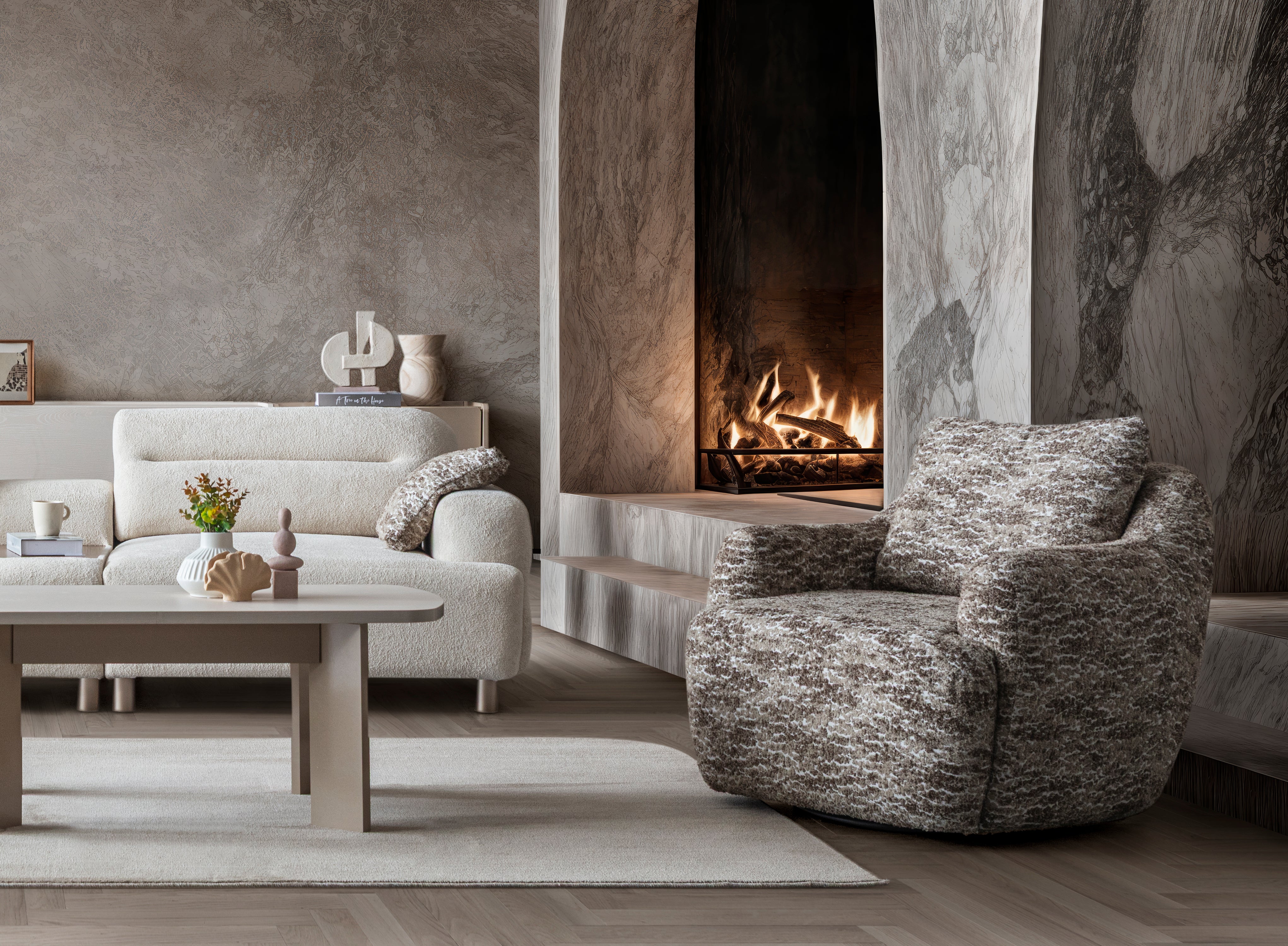 Кресло «Japandi» с въртяща се основа