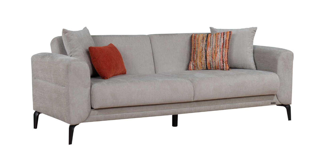 Триместен разтегателен диван «Piedra» + 2 декоративни възглавници, ширина 222см