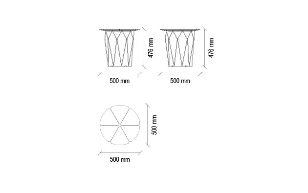Помощна маса «Velante» с размер 50х48х50см