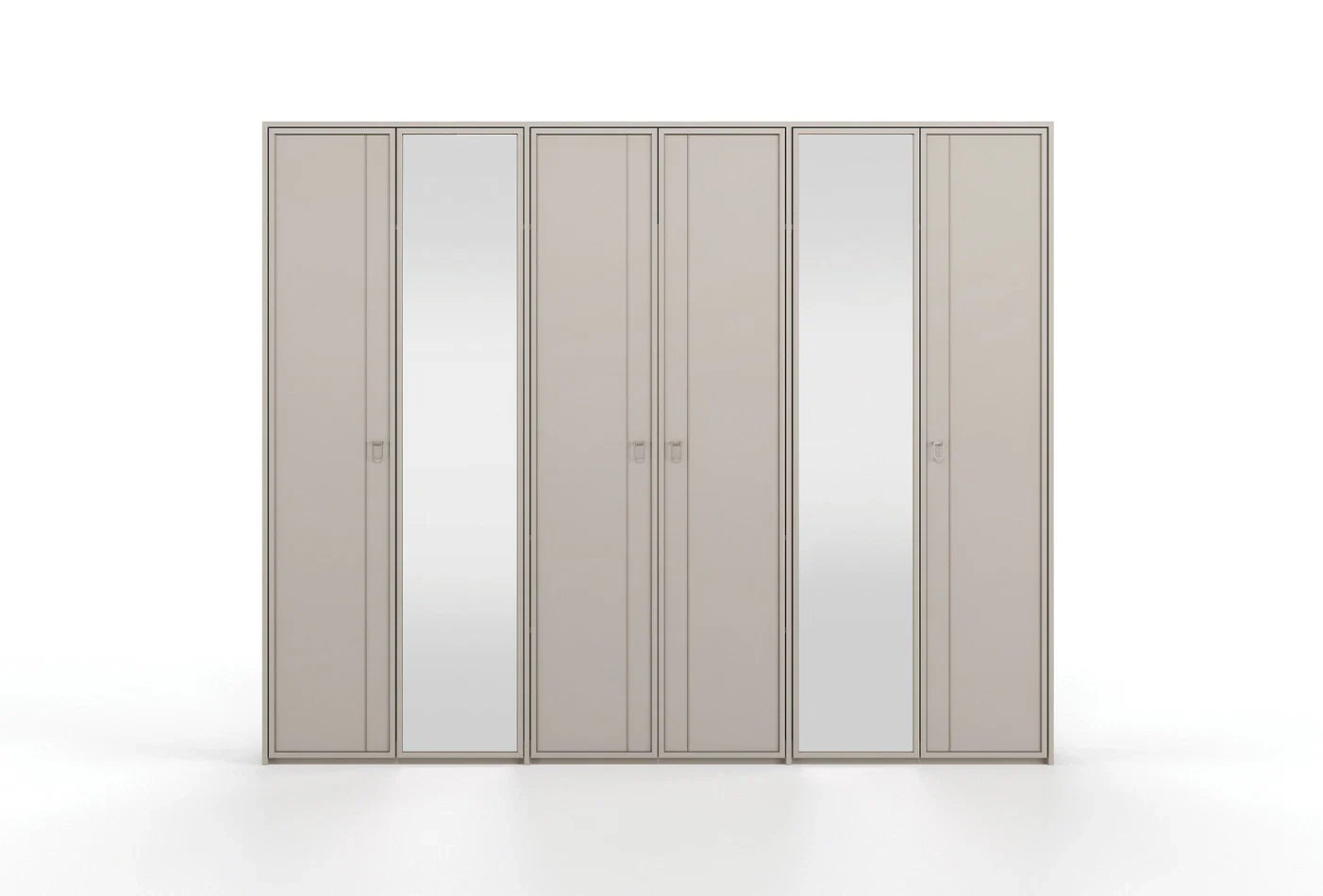 Шесткрилен гардероб «Hera» с огледална врата, ширина 270см