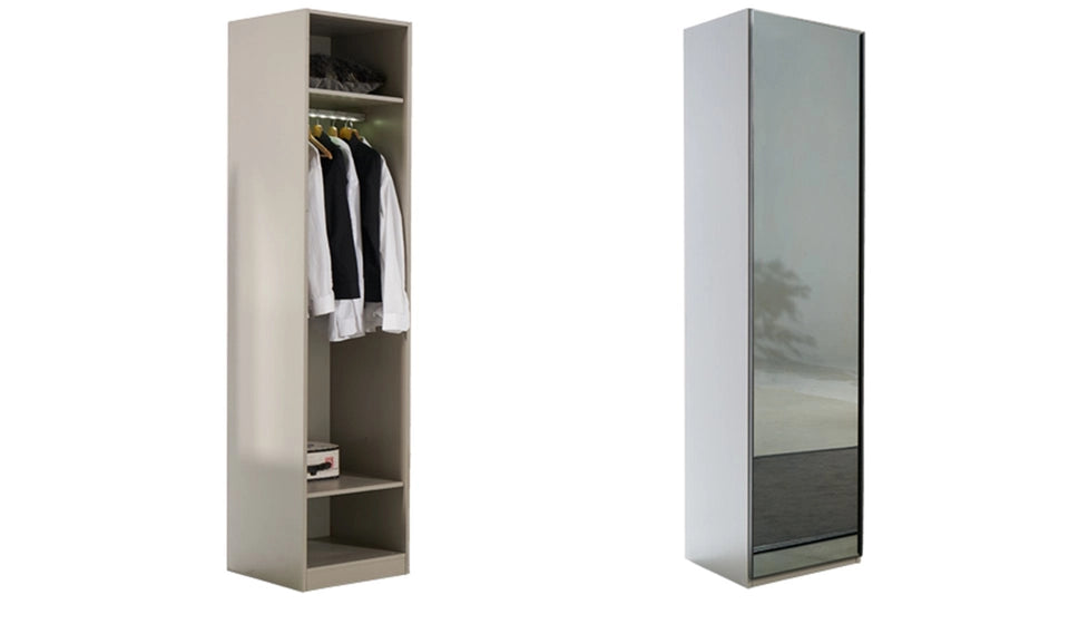 Модулен гардероб «Oylat» - 5 модула, с осветление, стъклени врати