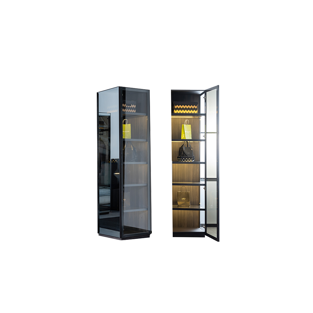 Модулен гардероб «Adessa» - 4 модула, с осветление, стъклени врати