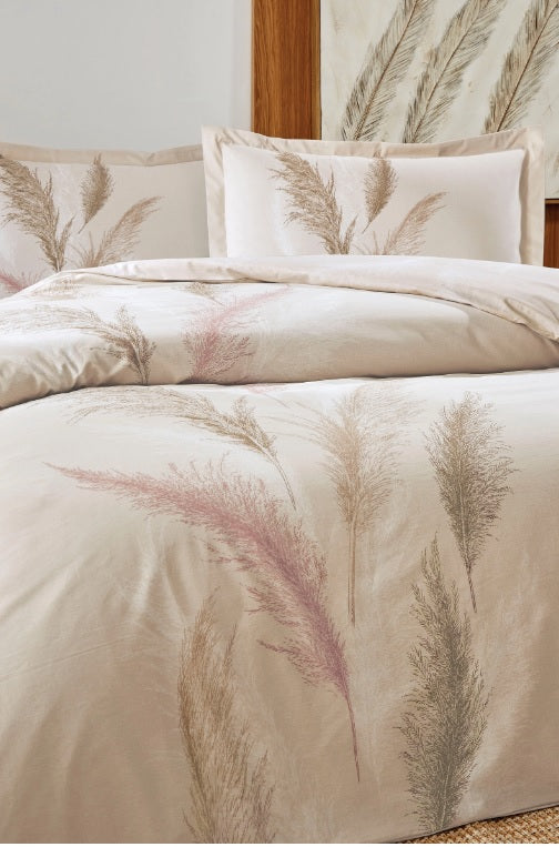 Двоен спален комплект «Miscanthus» - 4 части, памук ранфорс