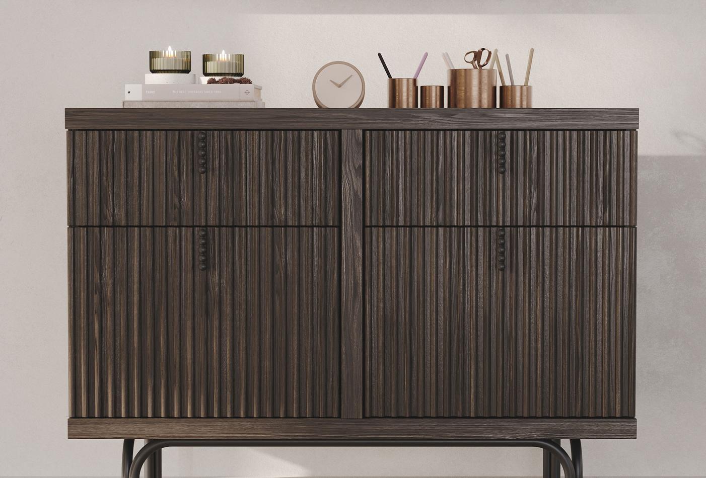 Скрин «Austin Dark Oak» с чекмеджета, размер 103х83х48см