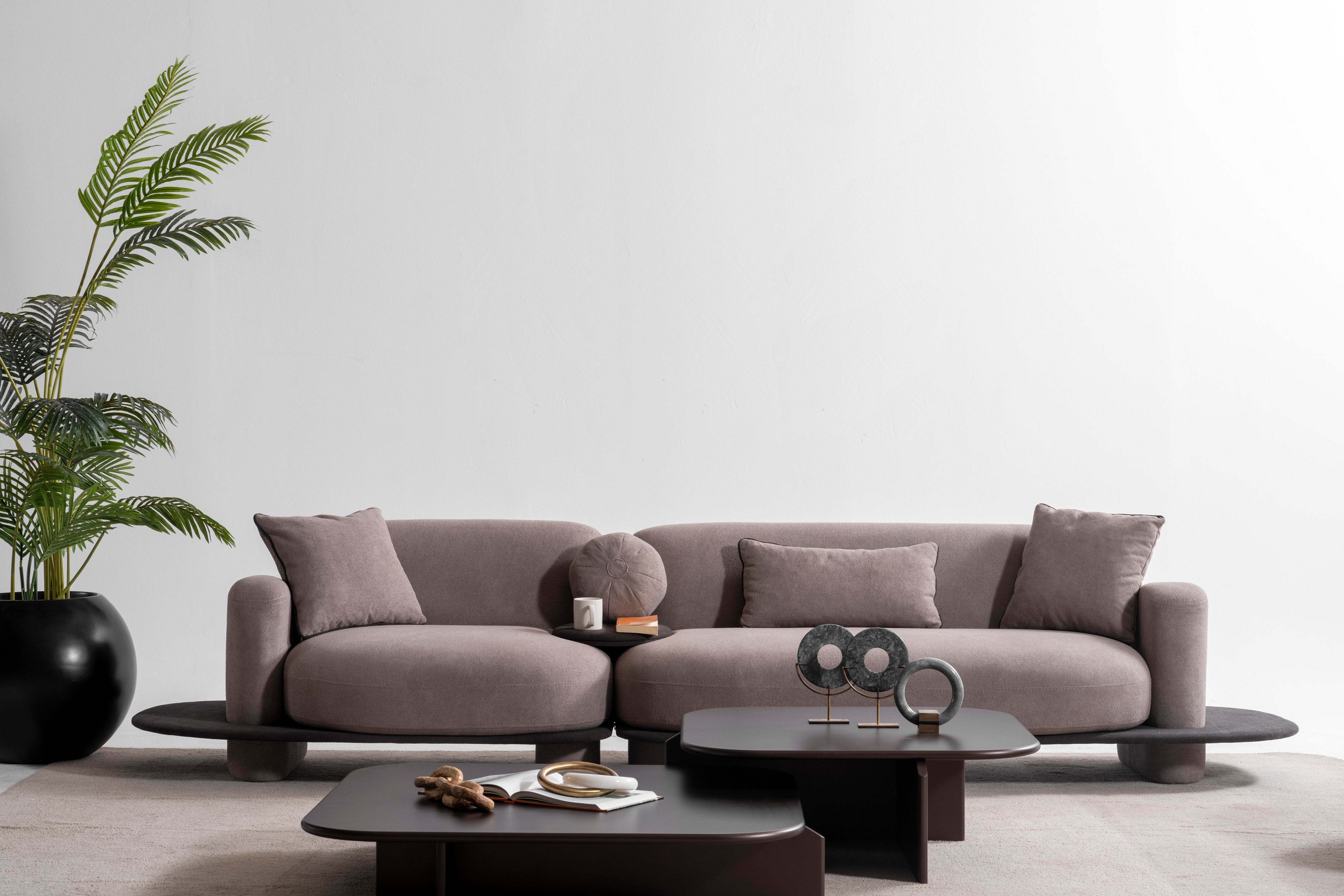 Триместен диван «Bonbon» + декоративни възглавници, ширина 345см