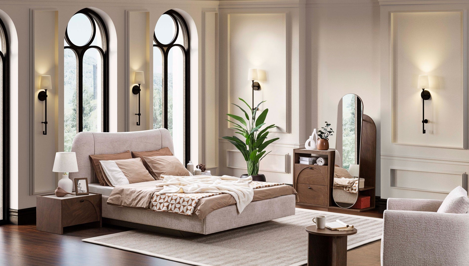 Нощно шкафче «Malaga» + чекмедже, размер 60х39х45см