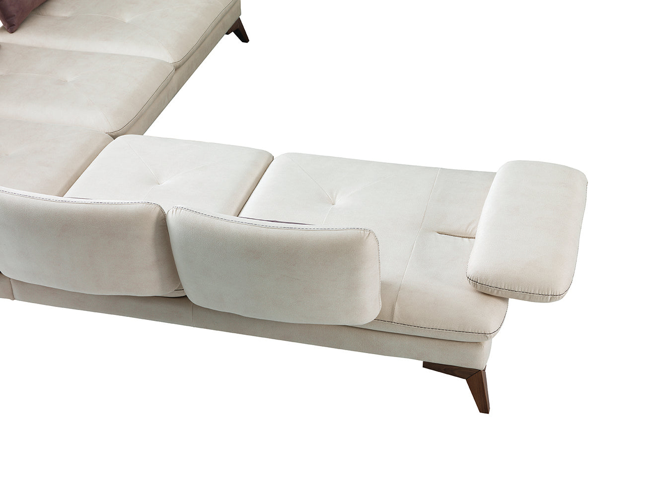 Ъглов разтегателен диван «Quatro Corner» + шест декоративни възглавници, подвижни подлакътници, ширина 290см