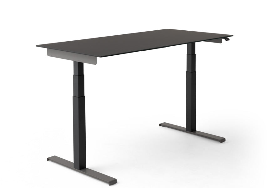 Бюро «Joy» с регулируема височина, стъклен плот, размер 160х80х83см