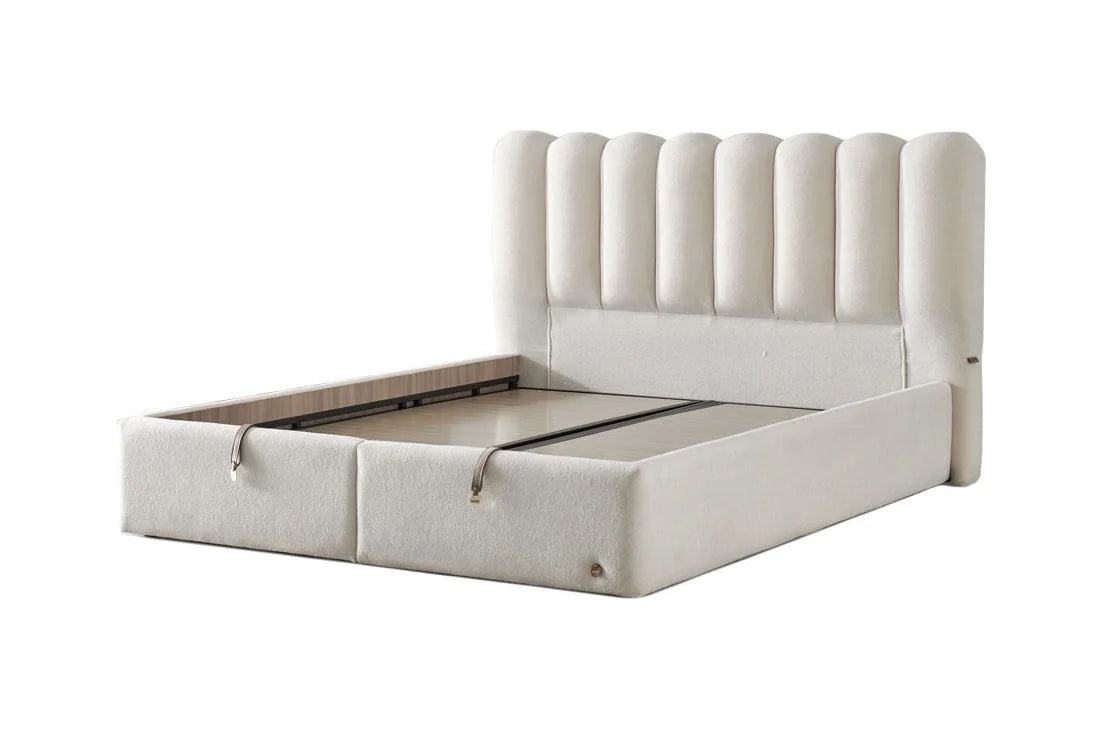 Тапицирана основа за легло «Vanilla Dream Soft» с място за съхранение, повдигащ механизъм, система за безшумно затваряне
