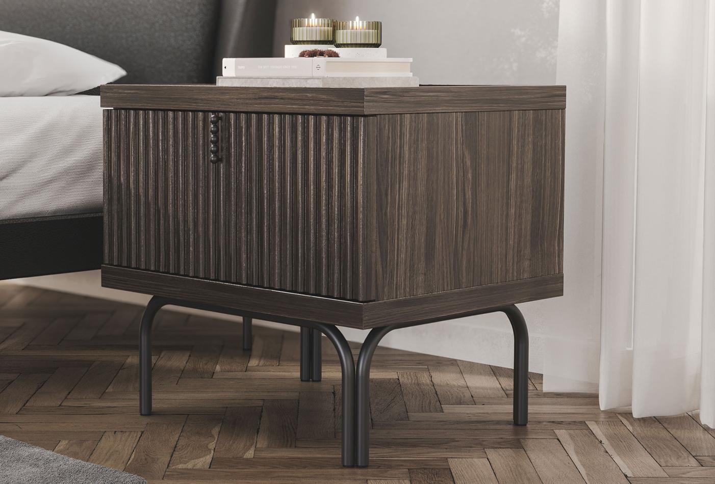 Нощно шкафче «Austin Oak Dark» + чекмедже, размер 59х55х48см