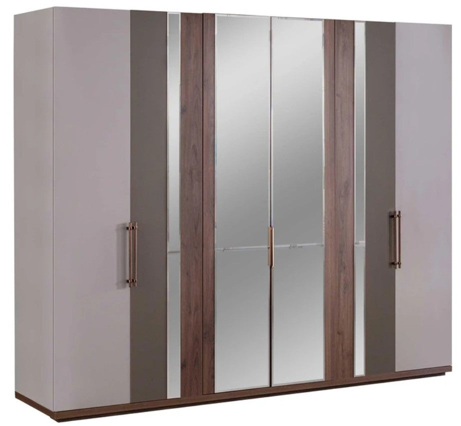 Шесткрилен гардероб «Pastel» с ширина 260х221х60см