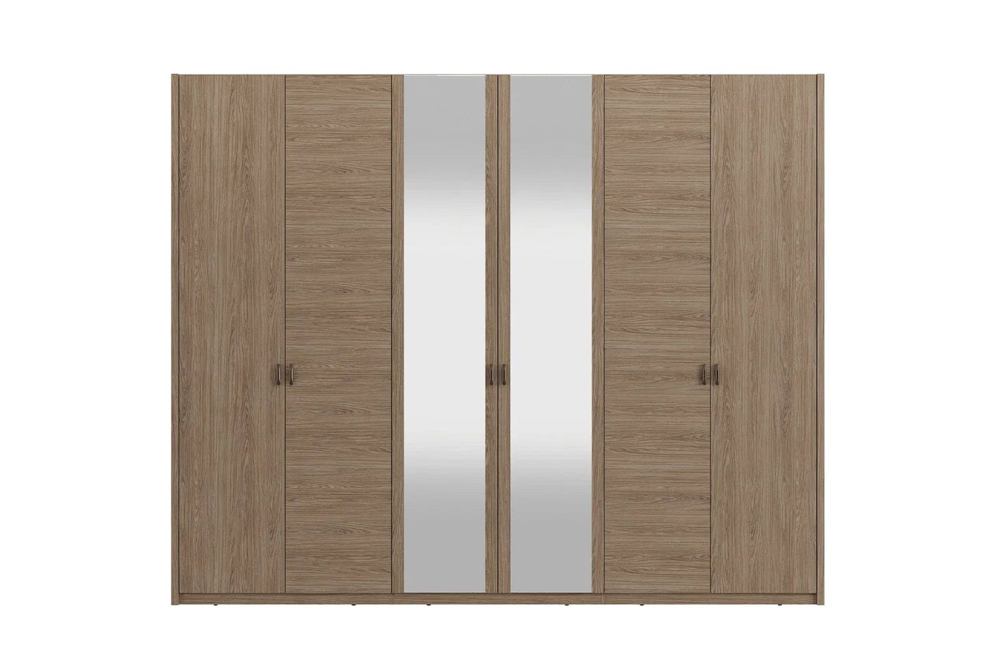 Шесткрилен гардероб «Paloma» с огледална врата, ширина 272см