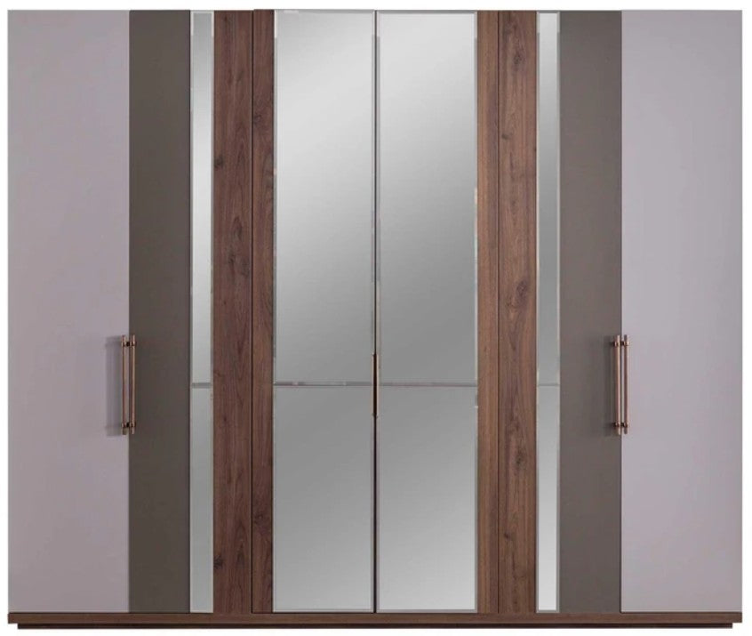 Шесткрилен гардероб «Pastel» с ширина 260х221х60см