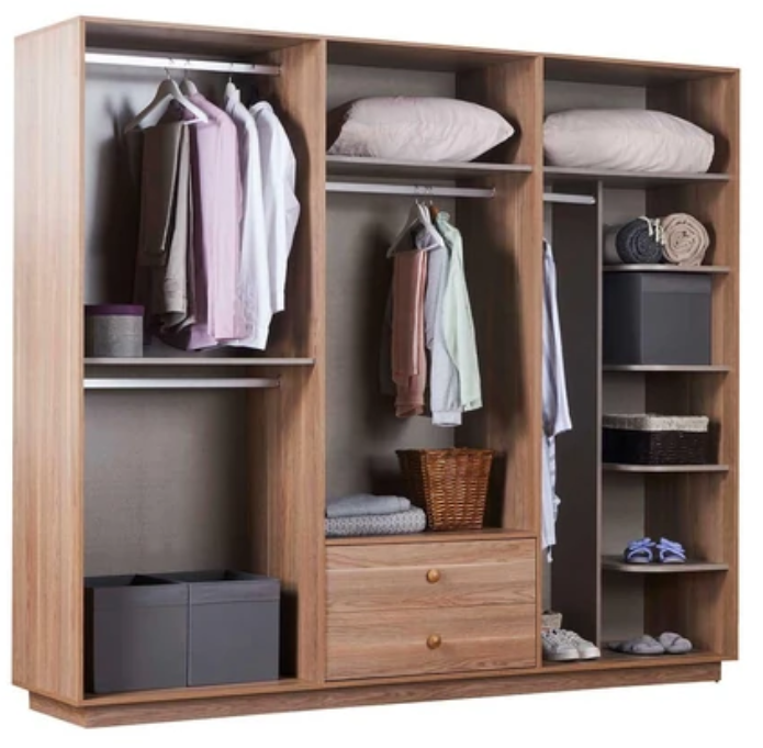 Шесткрилен гардероб «Natura» с ширина 250см