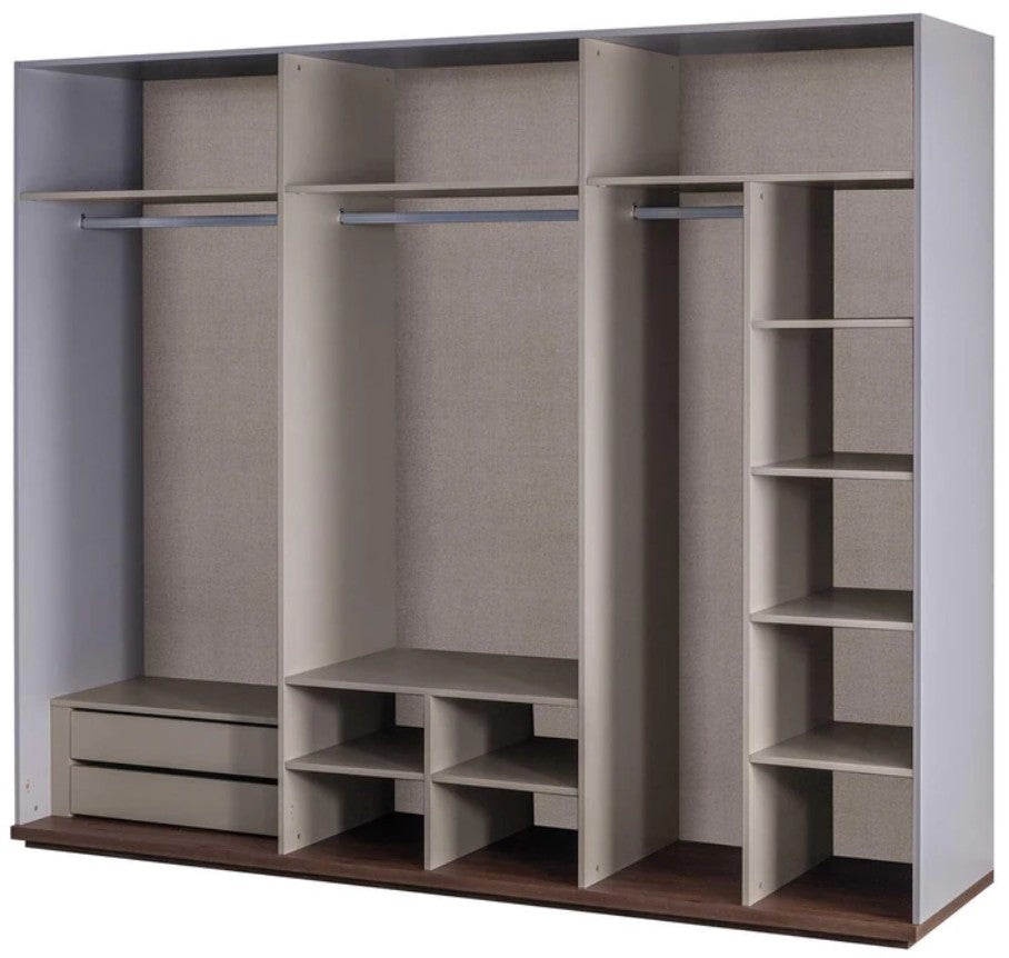 Шесткрилен гардероб «Pastel» с ширина 260х221х60см