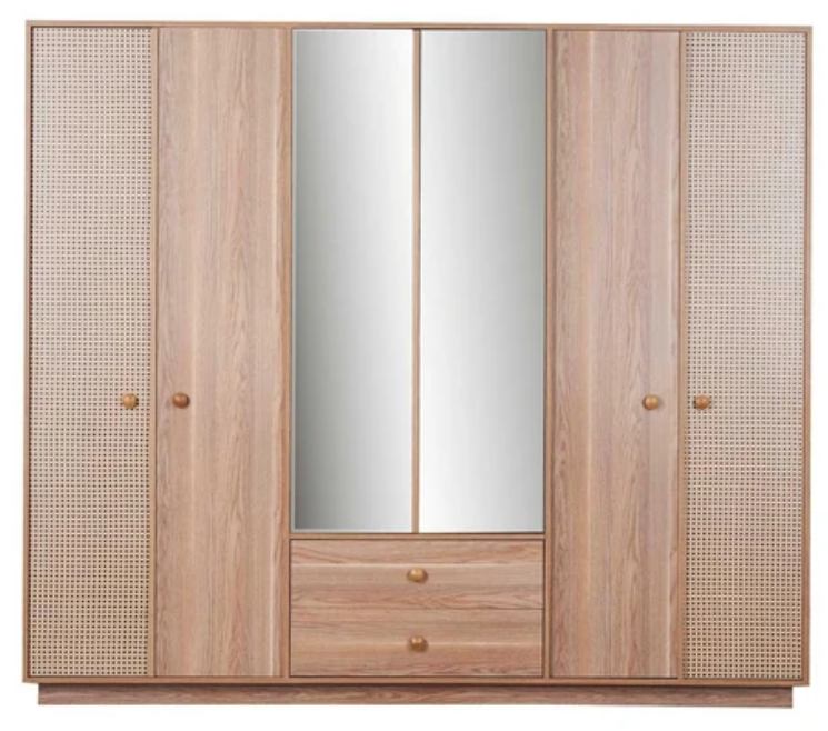 Шесткрилен гардероб «Natura» с ширина 250см