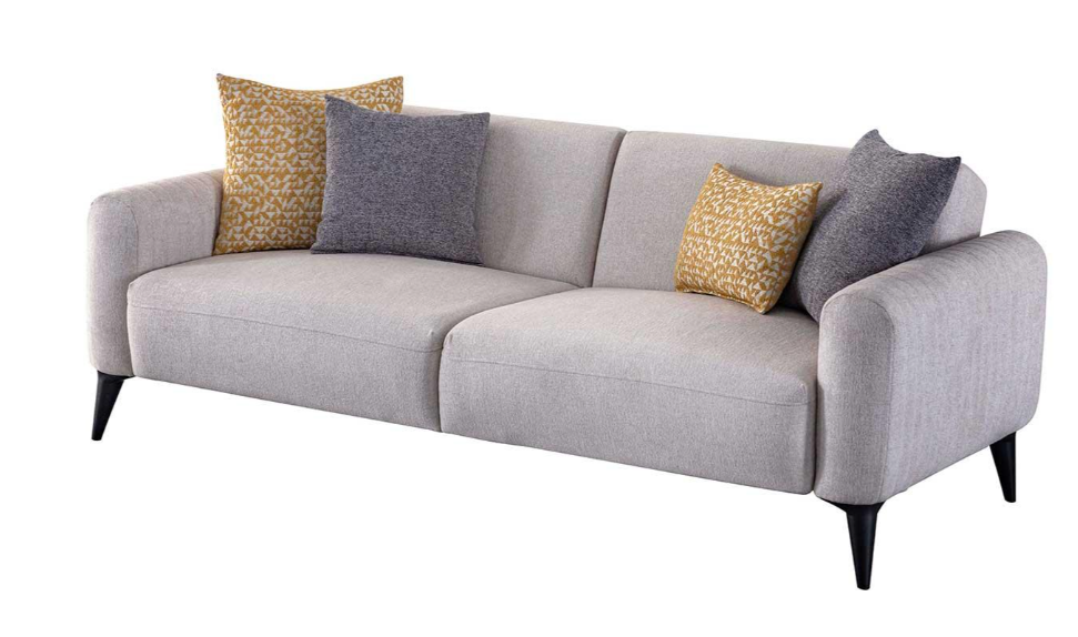 Триместен разтегателен диван «Delfina» + 2 декоративни възглавници, ширина 212см