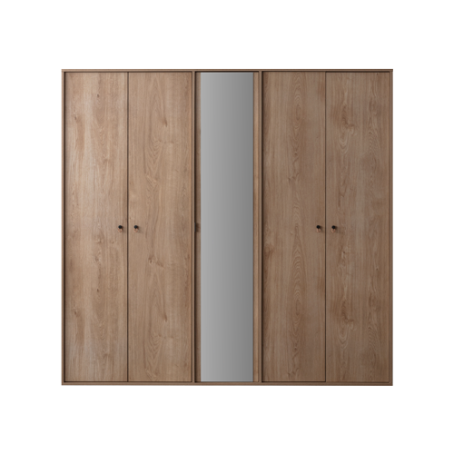 Модулен гардероб «Plus» - 4 модула, огледална и ПДЧ врати