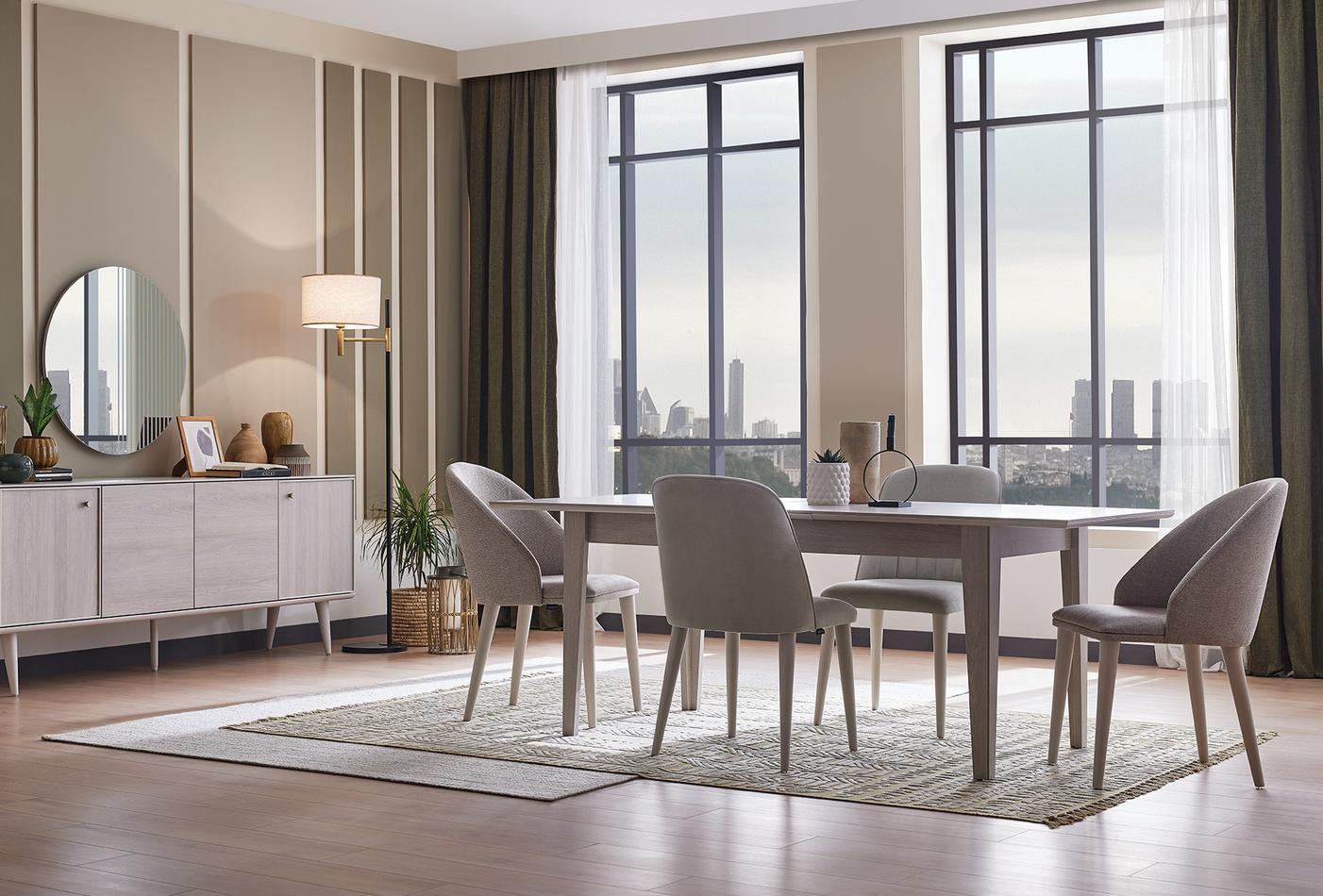 Трапезен стол «Basel» с подлакътници, с тапицерия